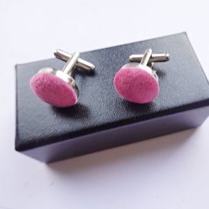 pink cufflinks